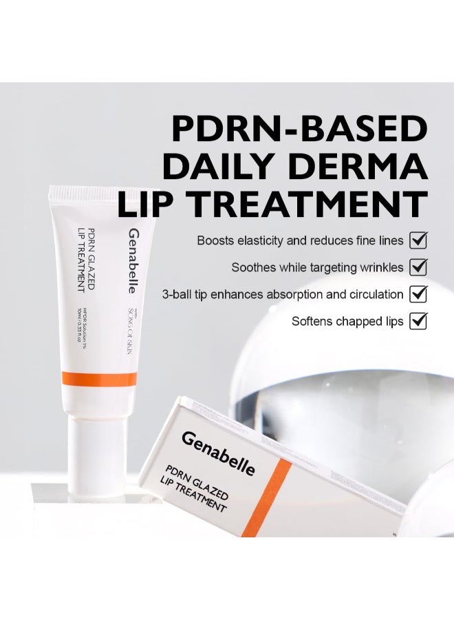 Genabelle PDRN Glazed Lip Treatment Hydrating Plumping Lip Balm with PDRN Peptides for Soft Glossy Lips Intensive Lip Repair Moisture Lock 033 fl oz - Image 4
