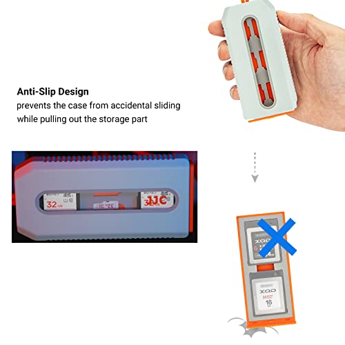JJC XQD Card Case, Cfexpress Type B Card Holder, XQD Card Organizer,Pop-up and Transparent Window Design, XQD Card Holder for Nikon Z8 Z9 Z6III Z6II Z7II Z6 Z7 D4 D850 D5 D500 D6 Panasonic DS1 S1R GH7 GH6 - Image 5