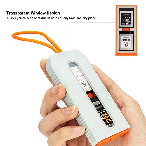 JJC XQD Card Case, Cfexpress Type B Card Holder, XQD Card Organizer,Pop-up and Transparent Window Design, XQD Card Holder for Nikon Z8 Z9 Z6III Z6II Z7II Z6 Z7 D4 D850 D5 D500 D6 Panasonic DS1 S1R GH7 GH6 - Image 3