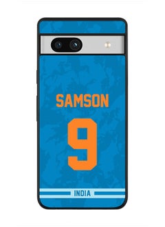 Cover for Google Pixel 7a 5G Case , Rugged Black Slim fit Soft Flexible Thin Protective Phone Cases - Player Name - Sanju Samson, Jersey Number- 9