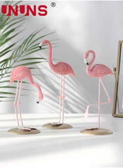 UNUNS 3-Piece Flamingo Desk Ornaments For Wedding Home Living Room Bedroom Decor  - Image 2