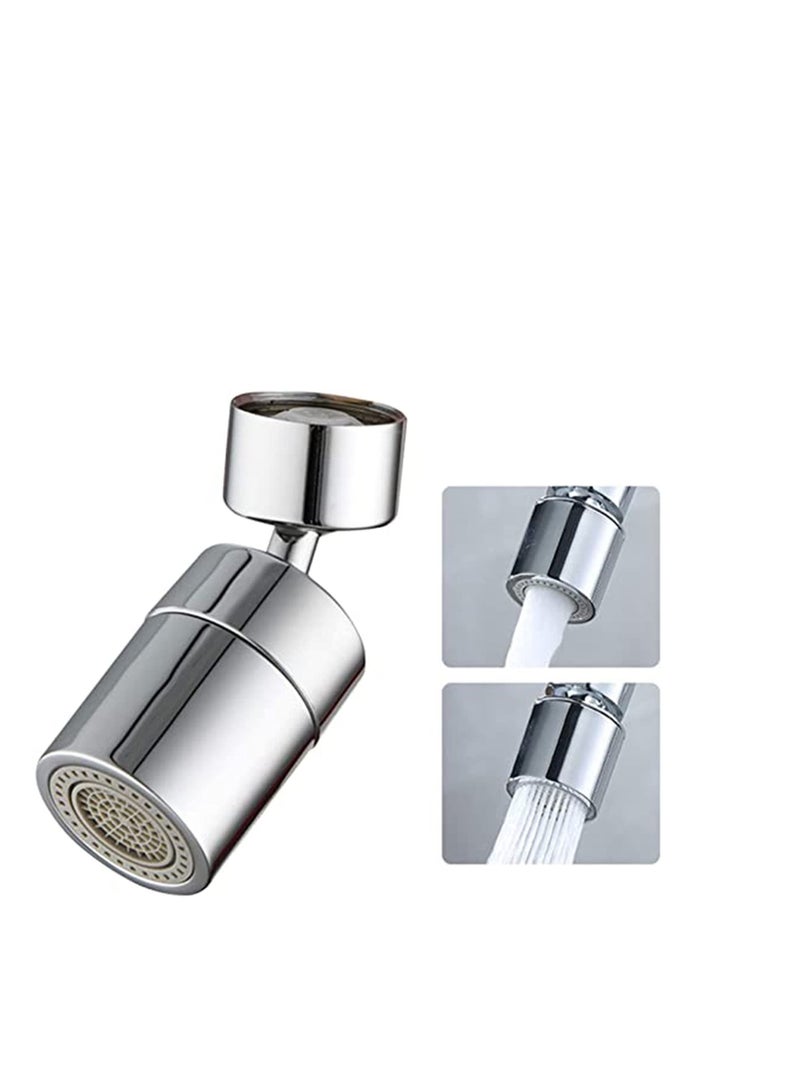SYOSI Faucet Aerator 360 Degrees Swivel Faucet Splash Proof Spray Aerator Kitchen Tap Water Saving Nozzle Sprayer Big Angle Bathroom Basin Dual-function Lengthen Extender - Image 1