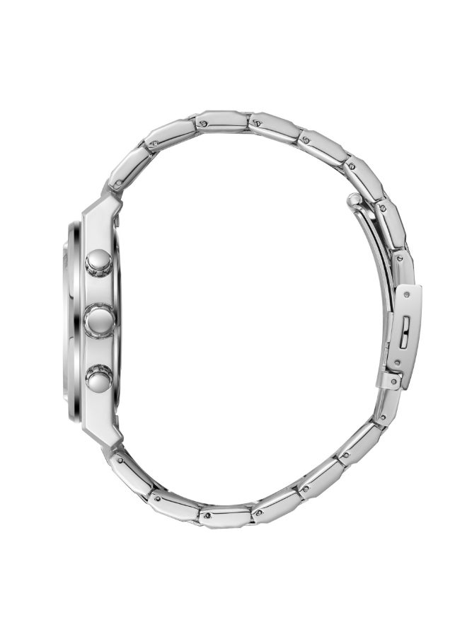 سلازنجر ساعة رجالية متعددة الوظائف بسوار معدني فضي - Image 3