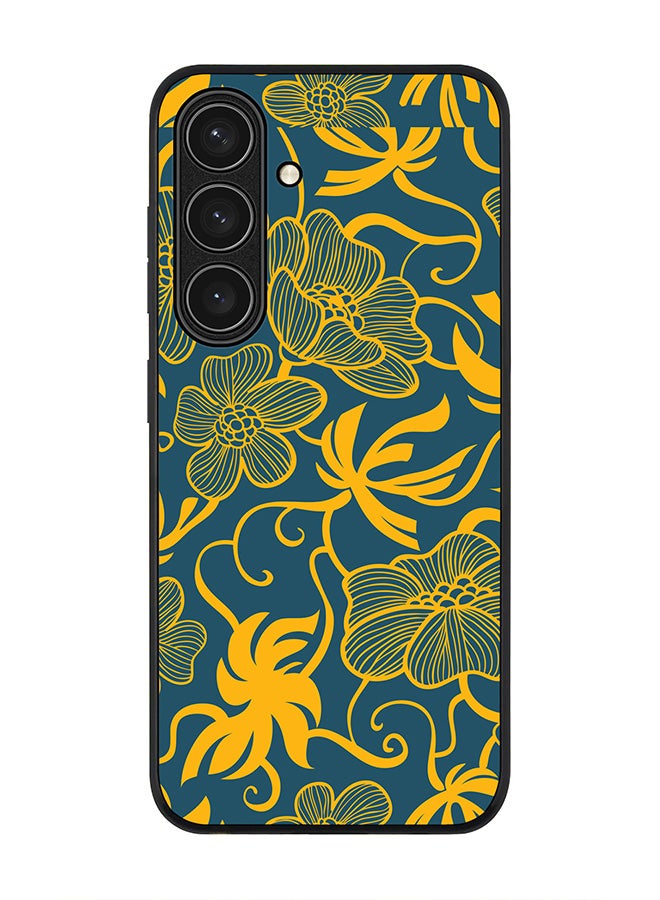 Stylizedd Rugged Black edge case for Samsung Galaxy S24 FE, Slim fit Soft Case Flexible Rubber Edges Anti Drop TPU Gel Thin Cover -  Euro Pattern  - Image 1