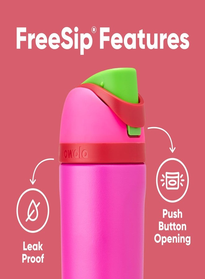Owala Kids FreeSip Insulated Stainless Steel Water Bottle with Straw, BPA-Free Sports Water Bottle, Great for Travel, 16 oz, All the Berries - Image 3
