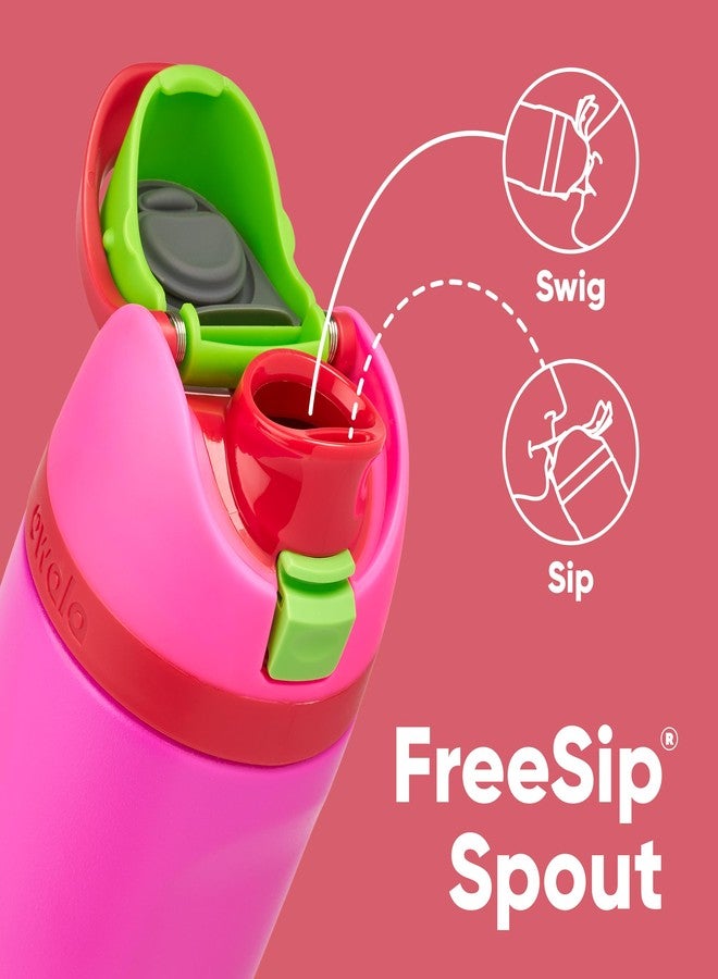 Owala Kids FreeSip Insulated Stainless Steel Water Bottle with Straw, BPA-Free Sports Water Bottle, Great for Travel, 16 oz, All the Berries - Image 2