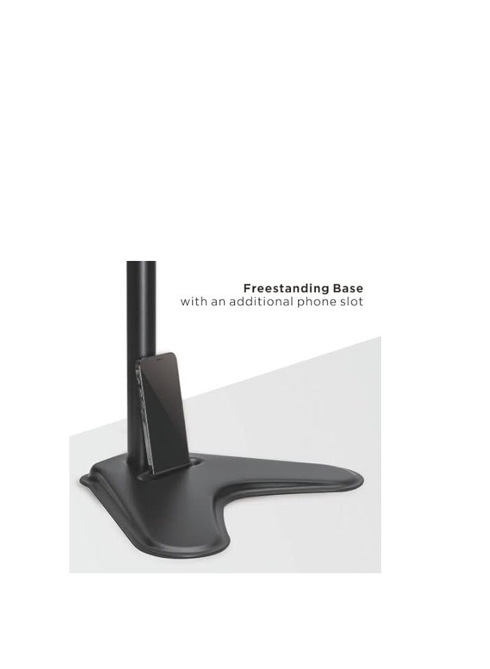 هامود حمود، حامل شاشة فردي قائم بذاته يدعم مقاسات من ١٧ إلى ٣٢ بوصة | ضمان ٣ سنوات | يتحمل وزن ٩ كجم | ذراع شاشة قابل لتعديل الارتفاع | حامل شاشة قابل للتعديل بالكامل مع ميزات الإمالة والدوران - Image 2