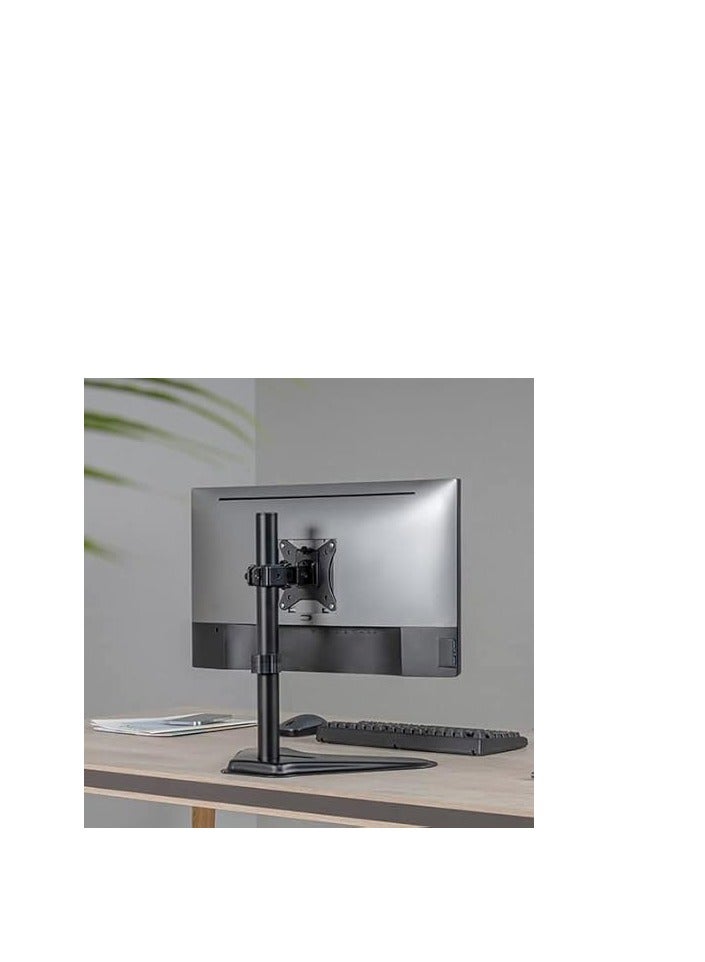 هامود حمود، حامل شاشة فردي قائم بذاته يدعم مقاسات من ١٧ إلى ٣٢ بوصة | ضمان ٣ سنوات | يتحمل وزن ٩ كجم | ذراع شاشة قابل لتعديل الارتفاع | حامل شاشة قابل للتعديل بالكامل مع ميزات الإمالة والدوران - Image 3