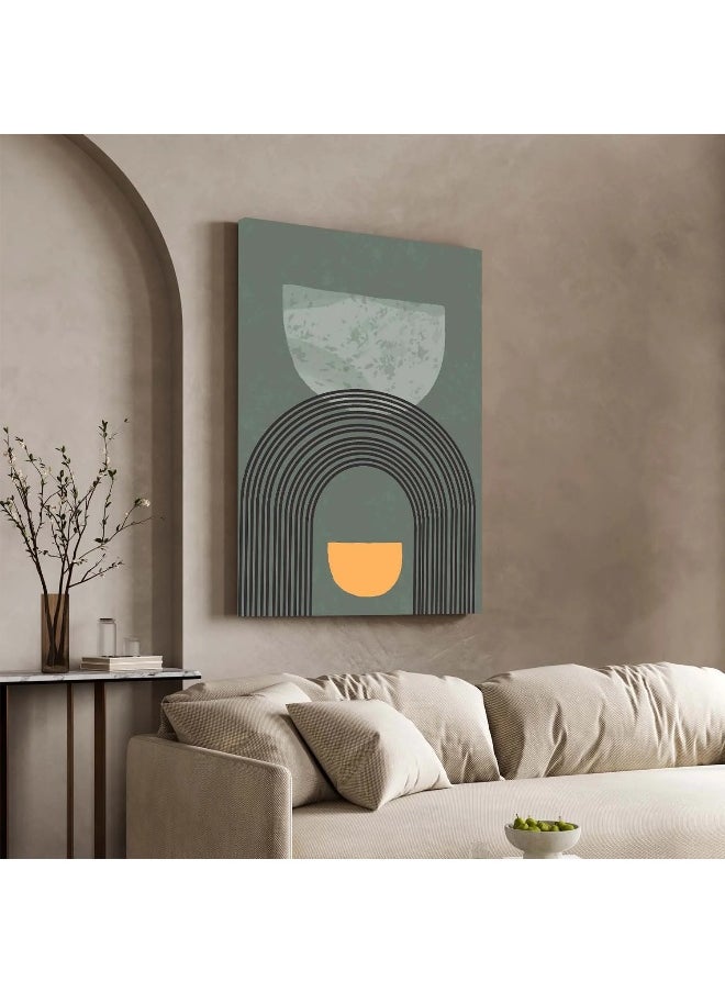 Walliv Abstract Canvas Painting Of  Arched Horizons Artwork 75x113cm.  - Image 1