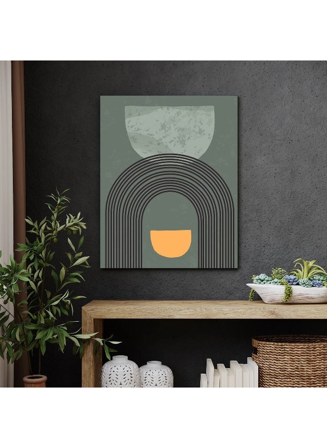 Walliv Abstract Canvas Painting Of  Arched Horizons Artwork 75x113cm.  - Image 2