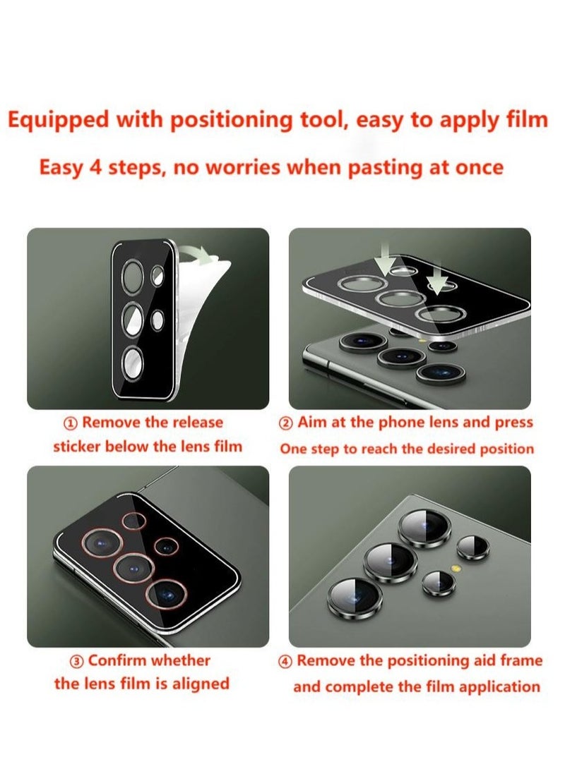 Samsung Galaxy S24 Ultra Camera Lens Protector Scratch Resistant HD Tempered Metal Glass Camera Protector Cover Film Accessories 6.8 Inch Silver  - Image 4