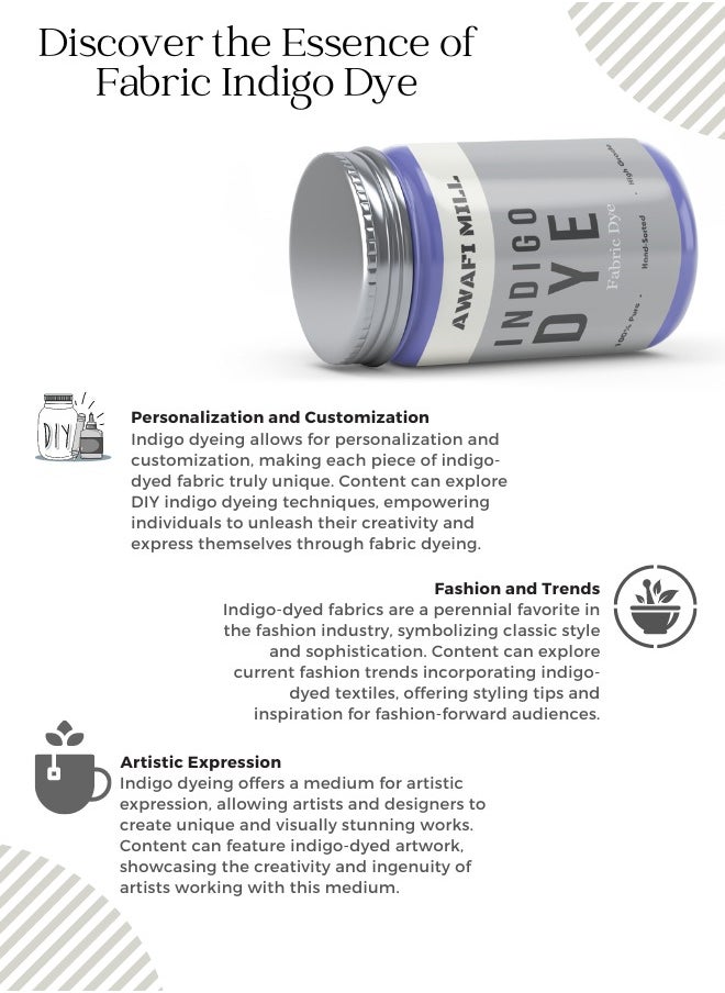 Awafi Mill - Indigo Dye Kit | Explore the Art of  Crafting | Natural Blue Dye Fabric - Image 1