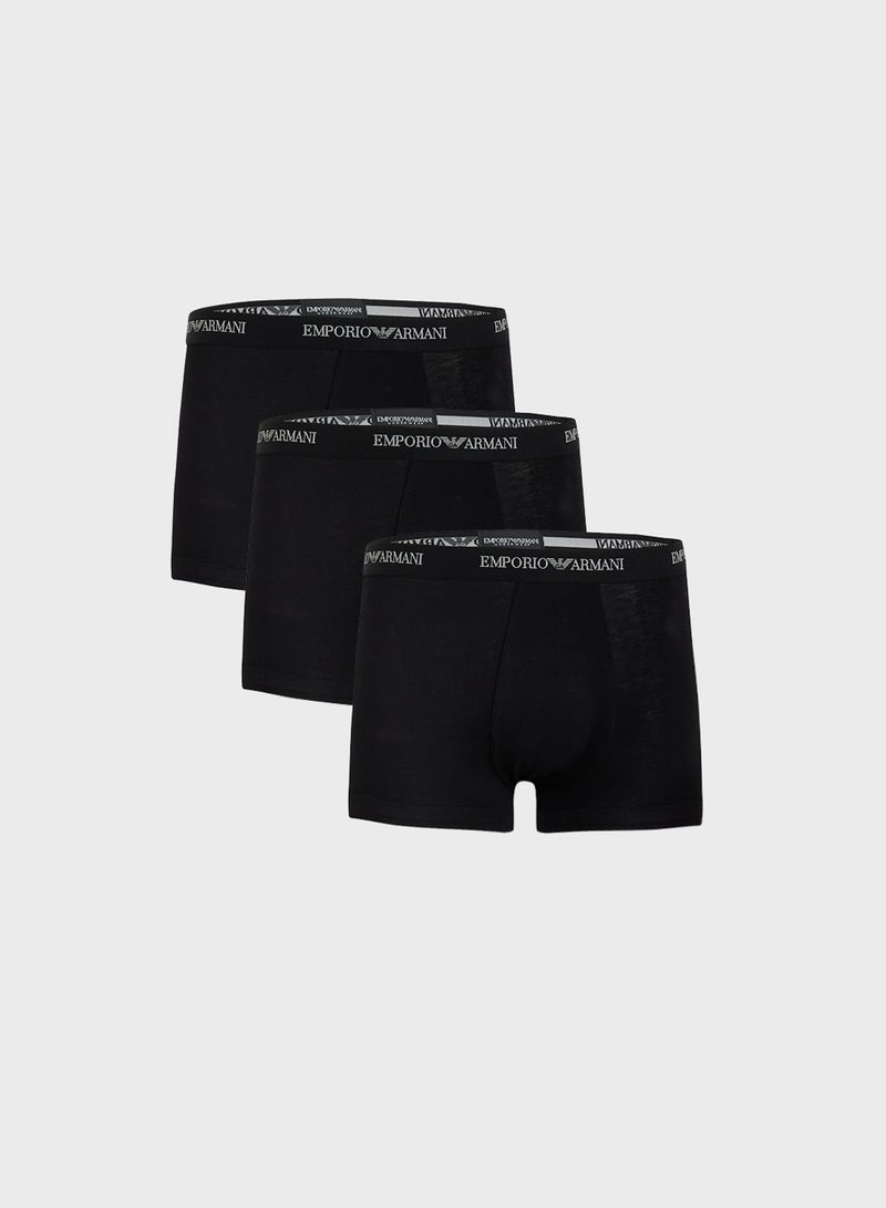 EMPORIO ARMANI 3 Pack Of Logo Boxers - Image 1