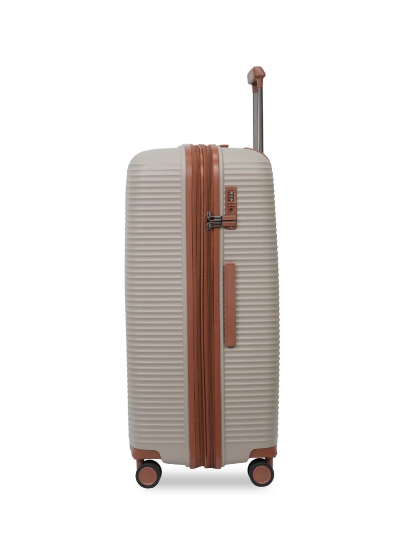 President PP single piece luggage High-quality Travel bag ( L ) spinner wheels, Model -97980 ( BEIGE ) - Image 3