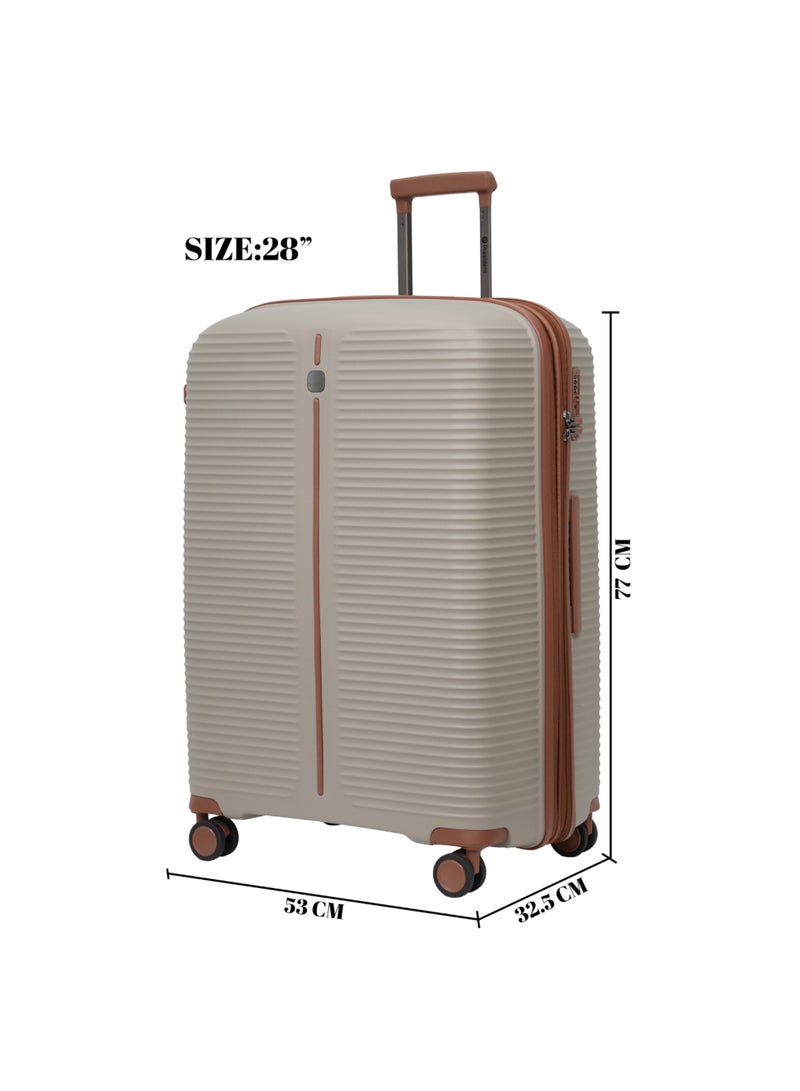 President PP single piece luggage High-quality Travel bag ( L ) spinner wheels, Model -97980 ( BEIGE ) - Image 4