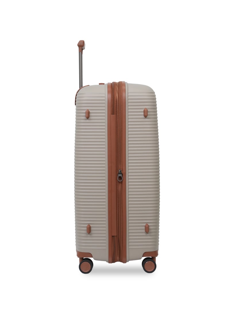 President PP single piece luggage High-quality Travel bag ( L ) spinner wheels, Model -97980 ( BEIGE ) - Image 2