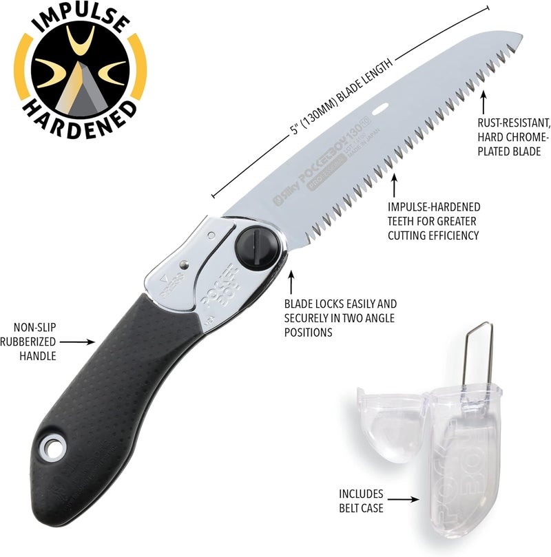 SILKY Professional Series PocketBoy Folding Saw 130mm Medium Teeth (340-13) - Image 4