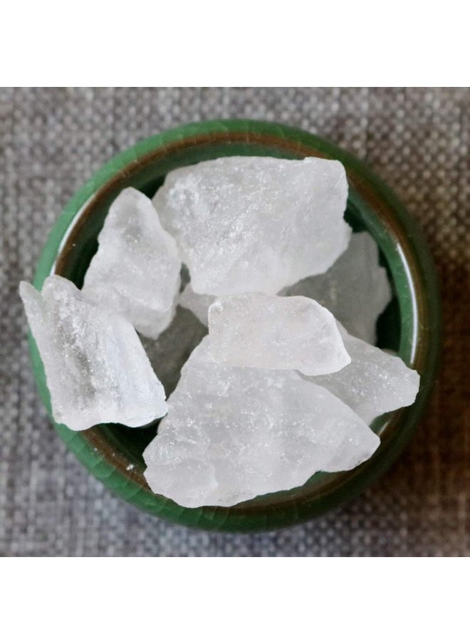 AnNafi - ® Alum Stone Block | White Alum Crystal Rock | Phitkari Crystal Stone Of Alumbre | Natural Piedra De Alumbre Alum Stone | Shaving Stone Chunks | Tawas Stone Antiperspirant 450 Grams (16 Oz) - Image 1