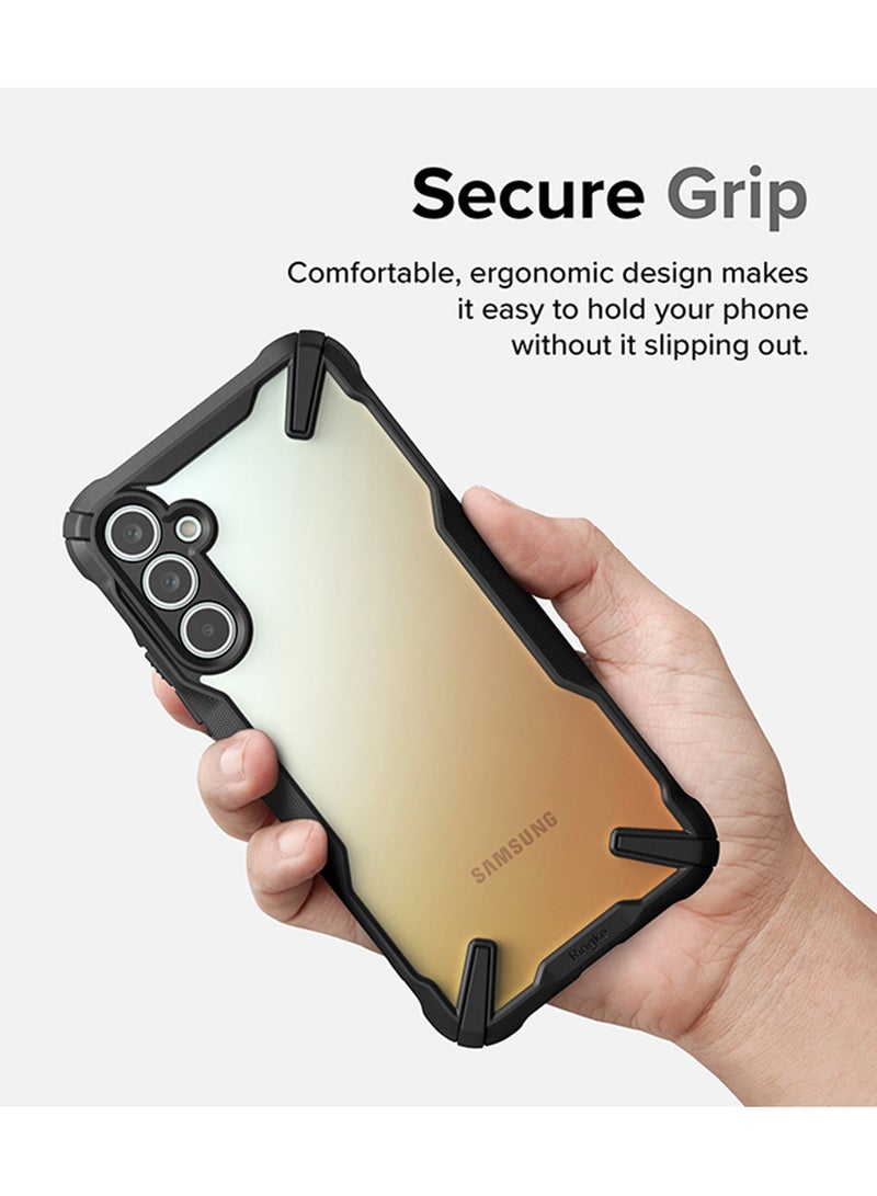 Ringke Fusion-X Compatible With Samsung Galaxy A54 5G Case Transparent Hard Back Soft Flexible TPU Bumper Scratch Resistant Phone Cover Camo Black - Image 4