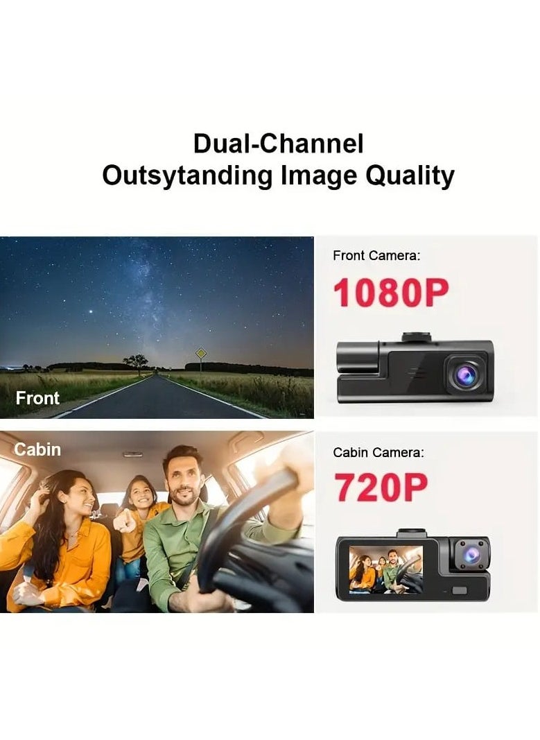 Generic - HD 1080P Dash Cam with 170° Wide Angle, Night Vision, G-Sensor, Loop Recording, and Motion Detection for Cars - Image 1