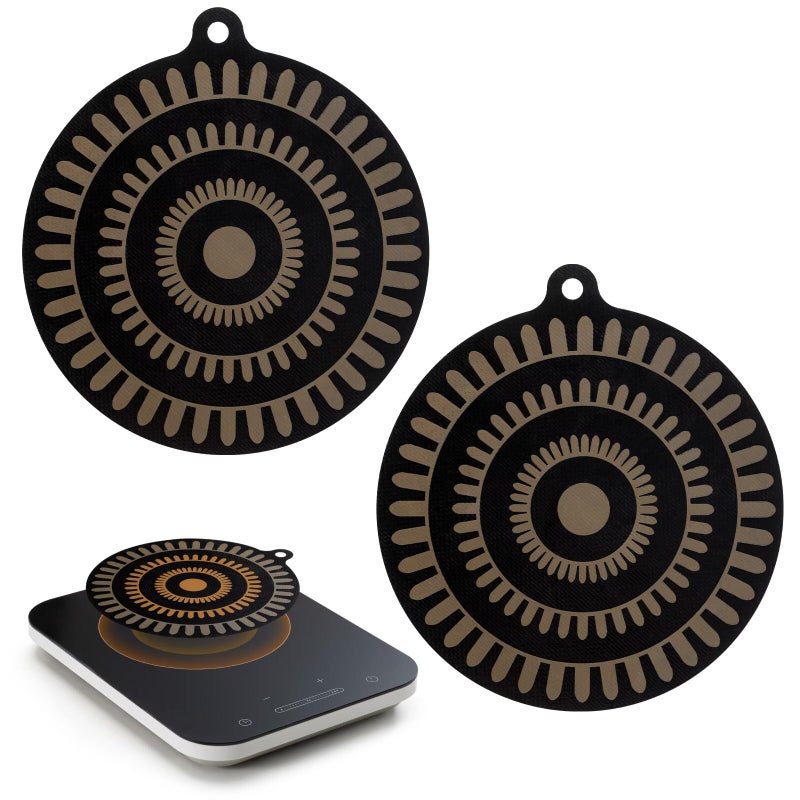 Angadona Thermochromic Silicone Induction Cooktop Protect Mat Silicone mat for Induction Cooktop protective cover 2 pcs 95 inches 