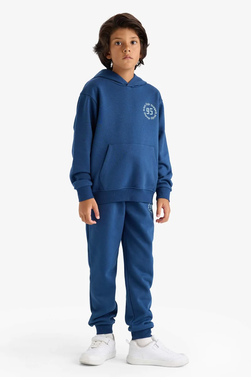 ديفاكتو Boy Regular Fit Hooded Printed Sweatshirt