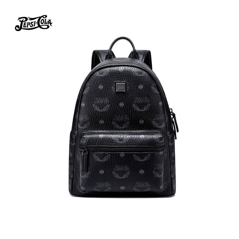 Pepsi Fashion Backpack for Women & Men, Large Capacity Travel Daypack, 14" Laptop Compatible, Water-Resistant PU, Trendy Print - Image 1