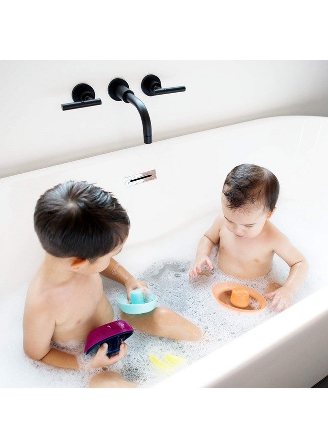 Boon Fleet Toy Boat Baby Bath Toys - Stacking Boat Toy Set for Bath Time Fun - Toddler and Baby Stacking Bathtub Toys With Drain Holes - 5 Count - Ages 10 Months and Up - Image 4