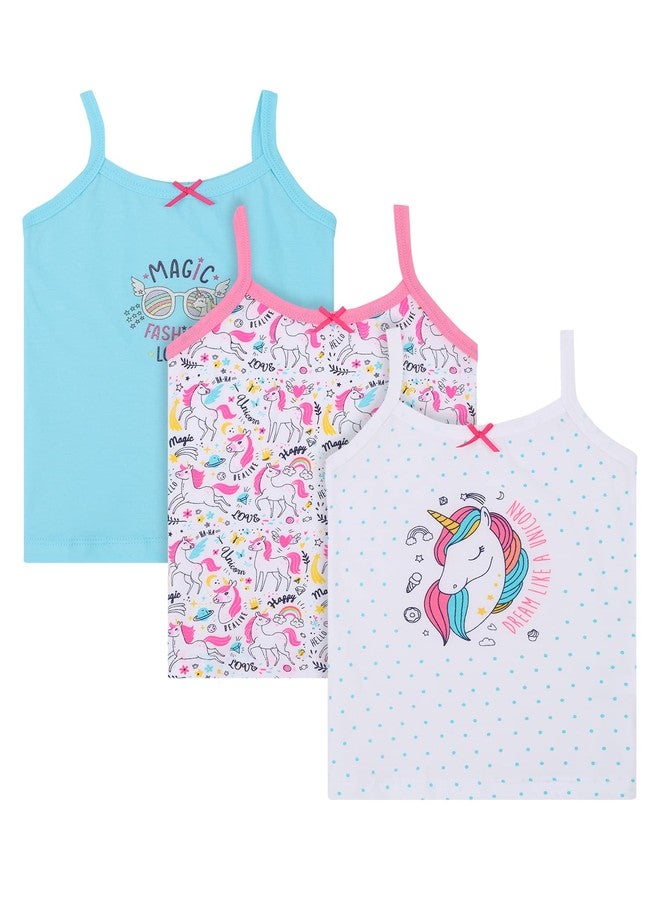 BODYCARE Baby Girls 100% Cotton Regular Fit Vest White Colored | | Skin Friendly | Lightweight | Sleeveless Design | Pack of 3 Print, 18 - 24 Months - Image 1