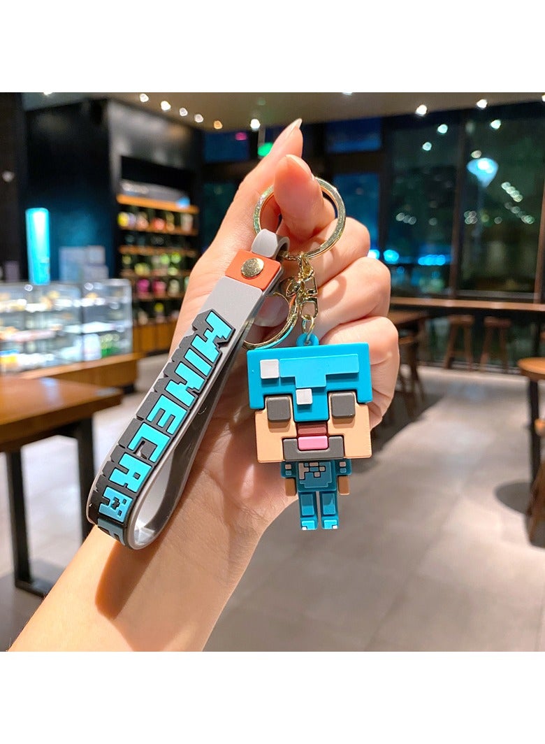 New Creative Minecraft 3D Sandbox Game Keychain Minecraft Couple Keychain Bag Pendant - Image 1
