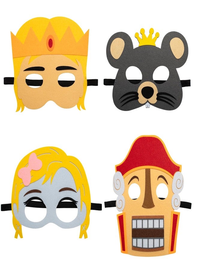 INF-STAR The Nutcracker Felt Masks Set - 4PCS Clara/Marie, Nutcracker Prince & Mouse King Costume Masks for Kids Birthday Party, Christmas Play & Halloween Dress Up - Image 1