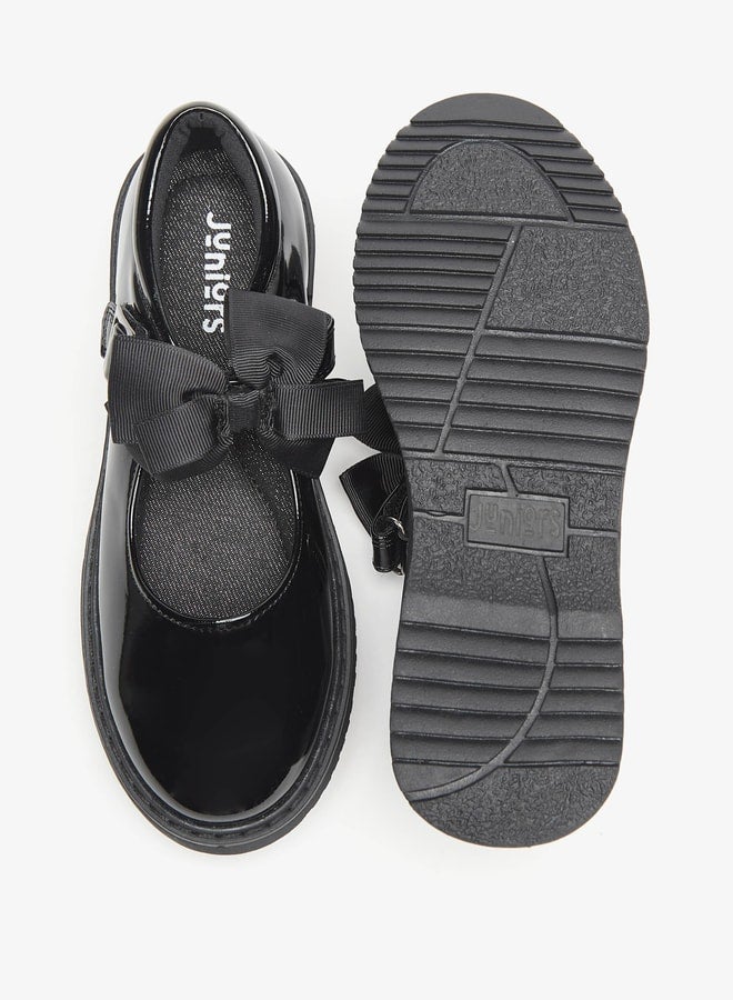 جونيورز حذاء ماري جين بفيونكة وإبزيم - Image 4