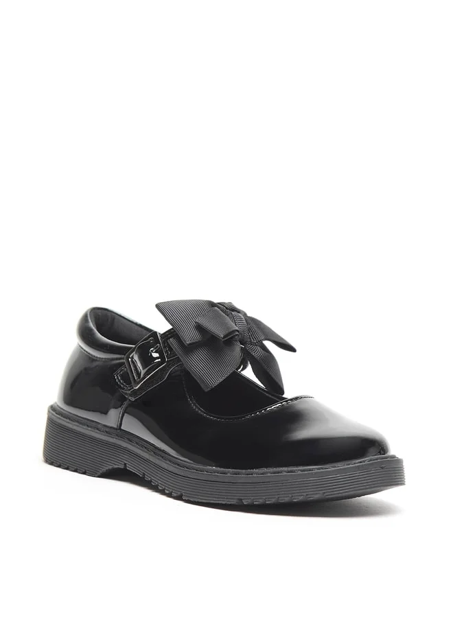 JUNIORS Bow Accent Mary Jane Shoes with Buckle Closure
