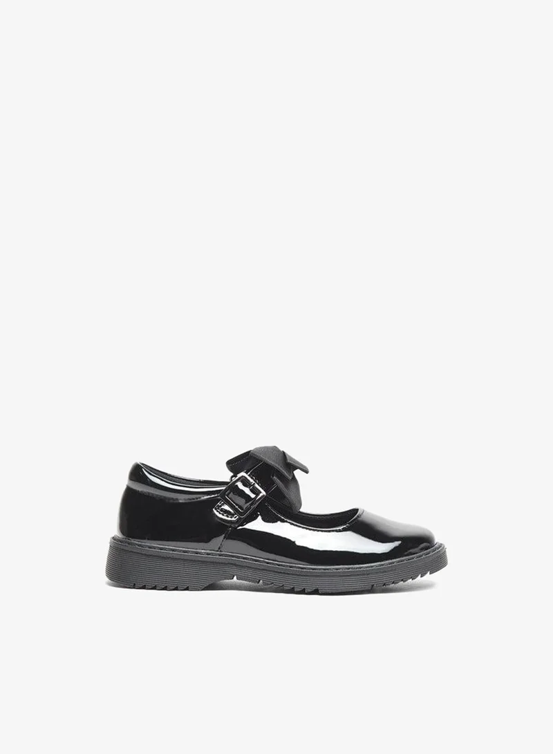 JUNIORS Bow Accent Mary Jane Shoes with Buckle Closure