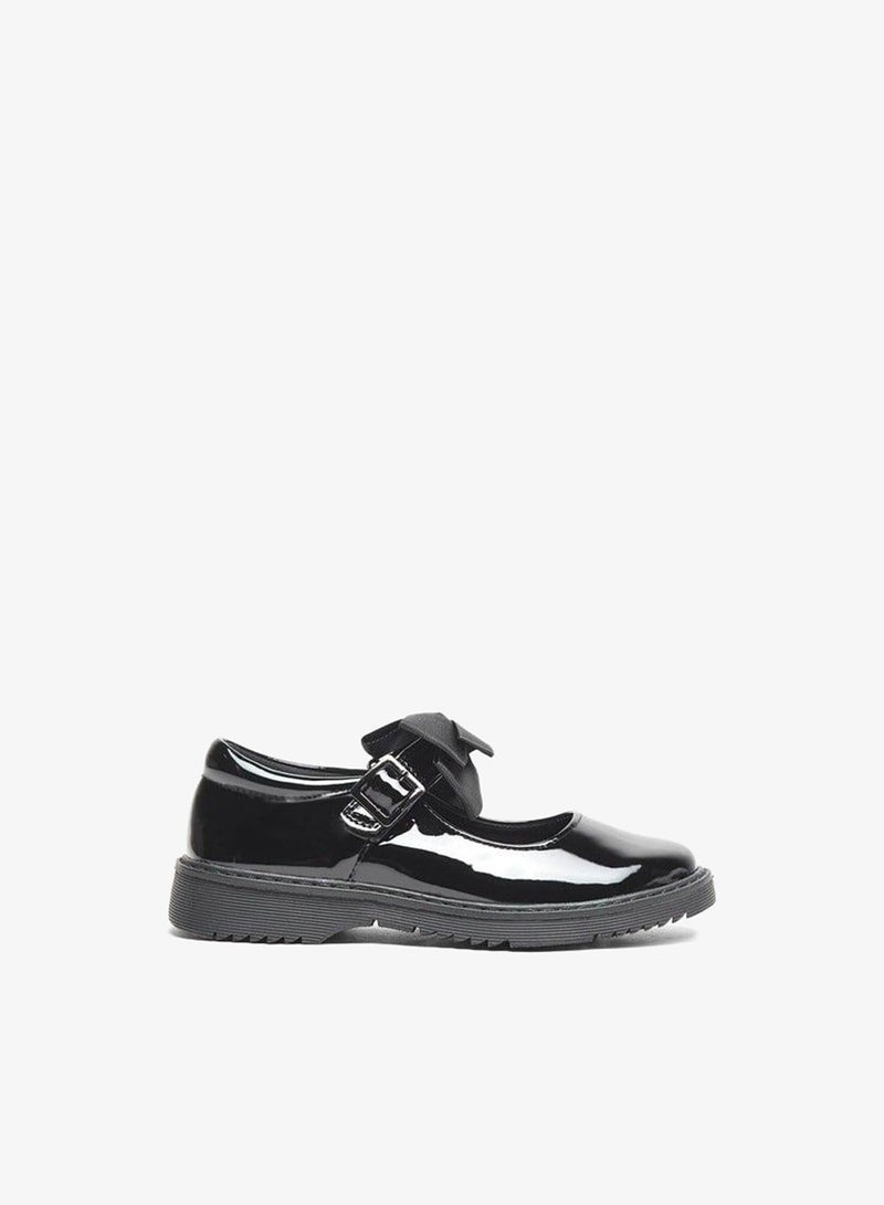 JUNIORS Bow Accent School Mary Jane Shoes With Buckle Closure - Image 1