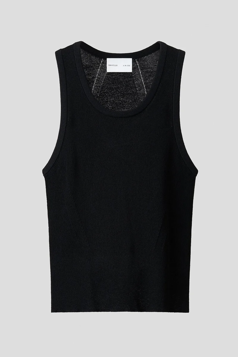 H&M  Slim Fit Ribbed wool-blend vest top for Men | Best Price UAE