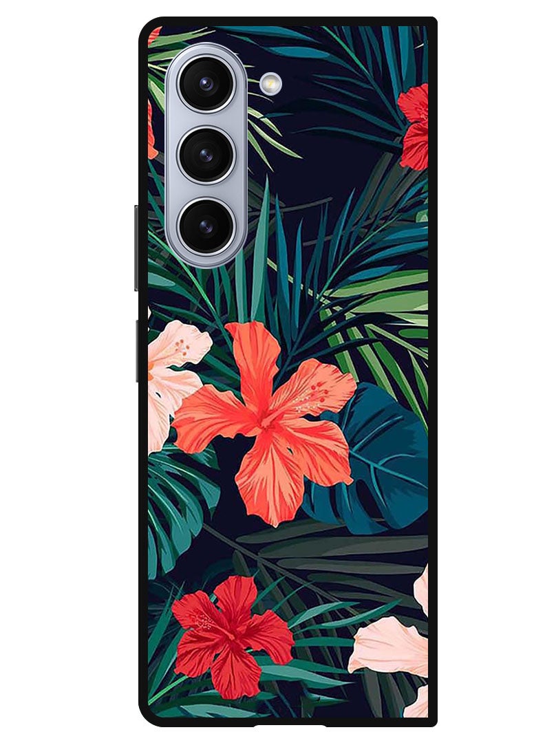 Theodor Protective Case Anti Scratch Shock Proof Bumper Cover For Samsung Galaxy Z Fold 5 Flowers (2) - Image 1