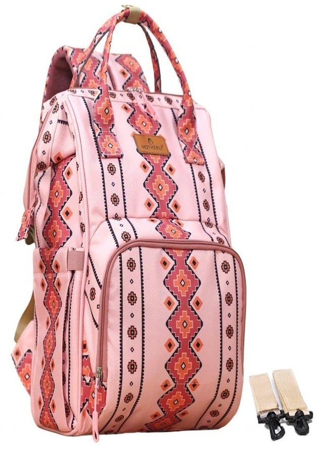 Motherly VivaLuxe Baby Bag for Mother Travel with Warranty/Diaper Bag with Insulated Baby Bottle Pocket/Diaper Bag for Mothers for Travel with Multi Compartments,Stroller Hooks Diaper Bags for Mom (Pink) - Image 1