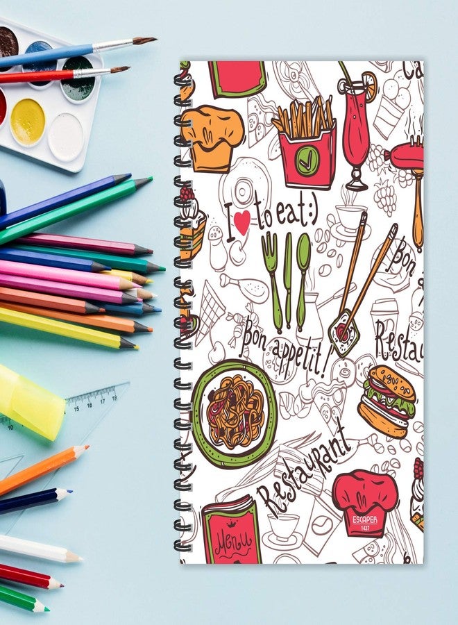 ESCAPER مفكرة إسكيبر بون أبيتي للمطاعم، مسطرة - مقاس A5 - 8.5 × 5.5 بوصة | مفكرة طعام أنيقة | مفكرة وجبات سريعة | مفكرة للمكتب | مفكرة كهدية - Image 5