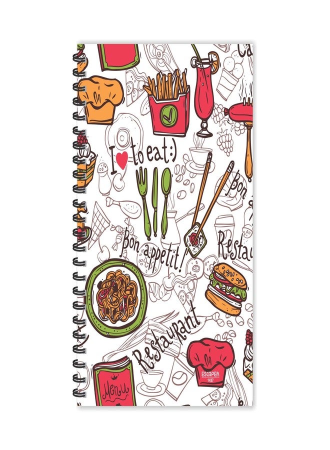 ESCAPER مفكرة إسكيبر بون أبيتي للمطاعم، مسطرة - مقاس A5 - 8.5 × 5.5 بوصة | مفكرة طعام أنيقة | مفكرة وجبات سريعة | مفكرة للمكتب | مفكرة كهدية - Image 1