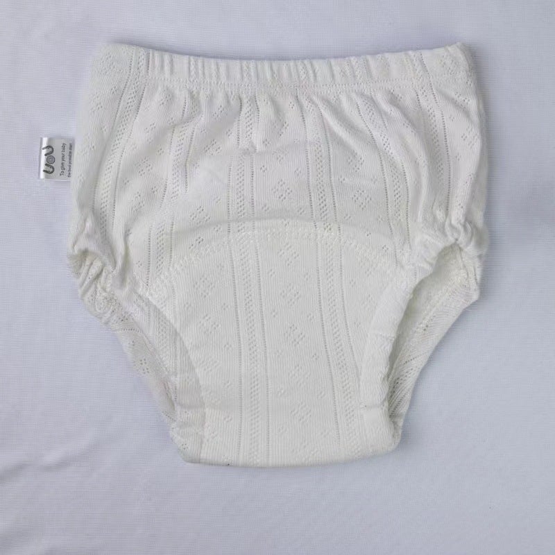 2024 Breathable Cotton Training Pants for Babies White 