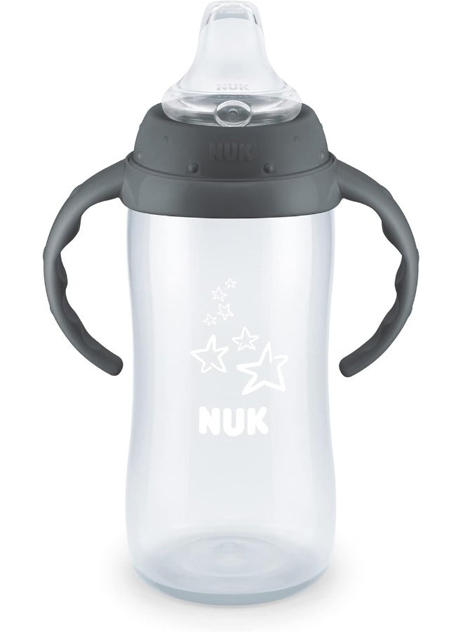 NUK كوب نوك المتعلم، 10 أونصة، عبوة من 2 (نجمة رمادية من تريتان) - Image 1
