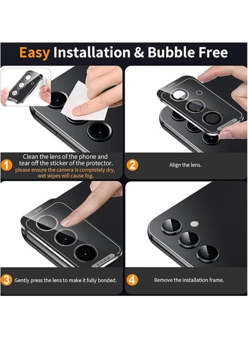 2 in 1 Samsung Galaxy A55 Screen & Camera Protector - High Transparency Full Coverage Shield for Scratch & Impact Protection - Screen & Camera Protector for Samsung Galaxy A55 - Image 4