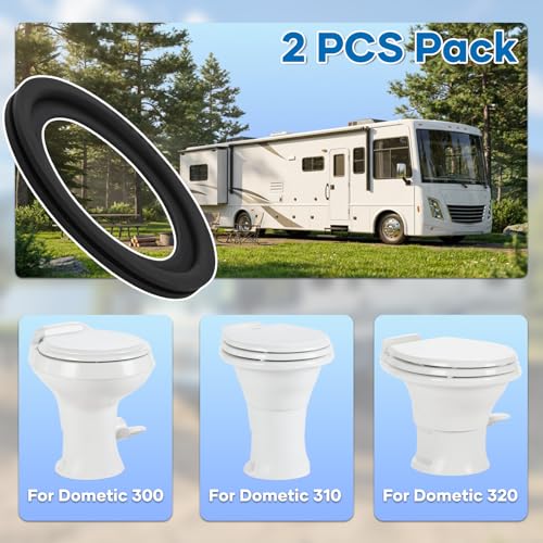 CenJows 2 Pack RV Toilet Seal for Dometic 300/310/320 Toilets, Leak-Proof & Odor-Free Flush Ball Seal Gasket Replacement 385311658 with Durable Rubber, Easy Install Toilet Seal Parts for Camper Trailer - Image 3