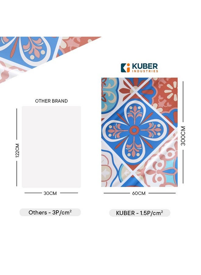 Kuber Industries Pet Wallpaper For Walls Of The Living Room I Selfadhesive Oilproof Heat Resistant And Waterproof I Diy Floral Designer Wall Sticker I Pack Of 1 Roll 60Cmx500Cm - Image 3