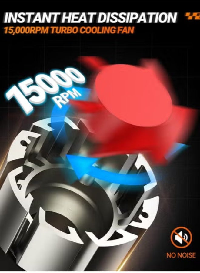 عام مجموعة مصابيح كهربائية 9005 9006 2026 مطورة، 800% 48000LM فائقة السطوع L2 9005/HB3 9006/HB4 مجموعة لمبات إضاءة Hi/Lo مع مروحة تبريد 15000 دورة في الدقيقة، 5 دقائق للتوصيل والتشغيل، حزمة من 2 - Image 4
