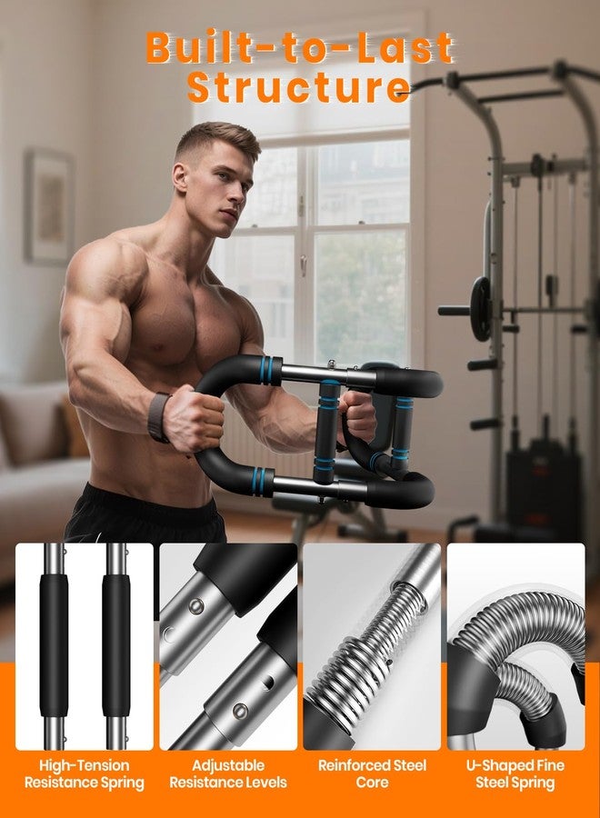 Fuelion Upgraded Twister Arm Trainer, Adjustable Chest Workout Equipment, Portable Arm Exerciser for Upper Body Strength Training, Detachable Power Twister Bar for Home Gym Fitness (Blue 30-90 lbs) - Image 5