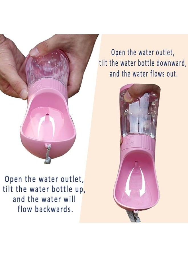 زجاجة ماء للكلاب، موزع ماء محمول مانع للتسرب مع وعاء للشرب، مناسب للمشي والتنزه والرحلات الخارجية، لون أزرق - Image 5