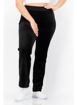 Women Textured Pull-On Palazzo Pants, Black