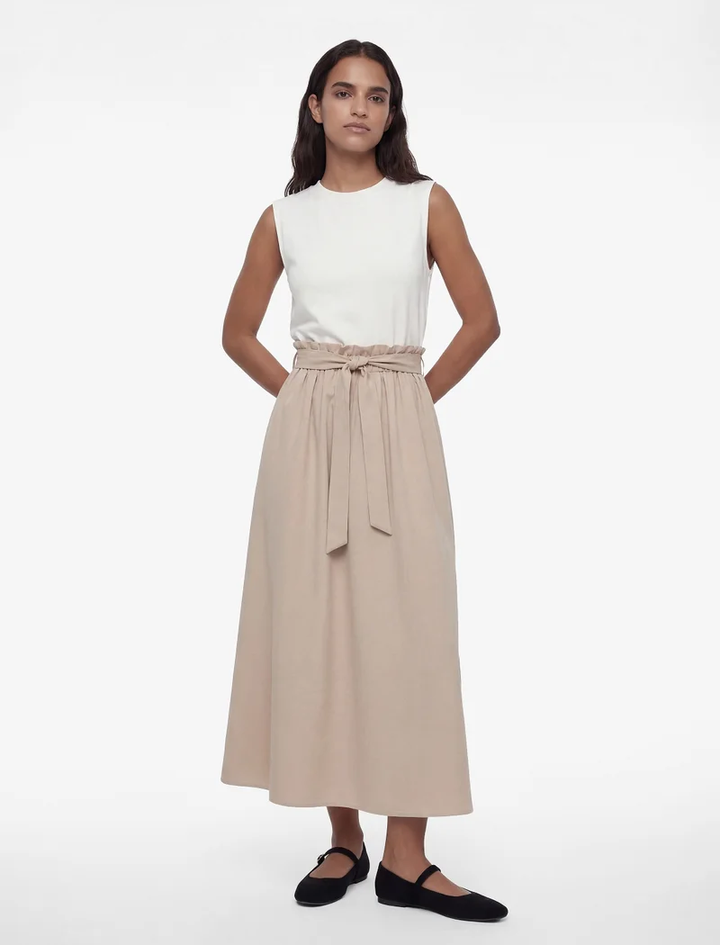 كوتون Sleeveless Midi Dress